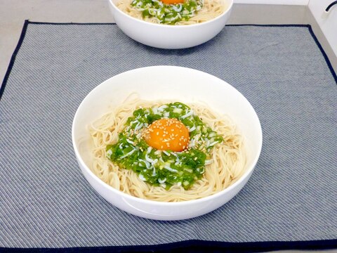 しらすめかぶのぶっかけそうめん